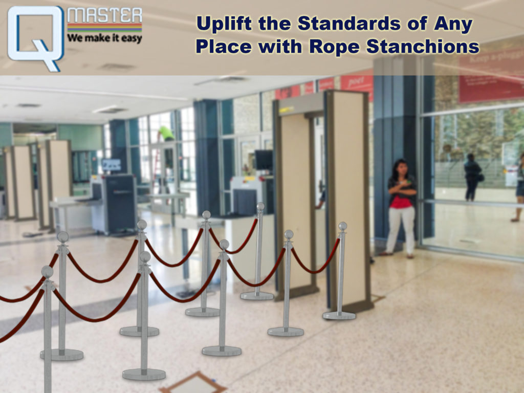 Velvet Rope Posts with Rope Stanchions