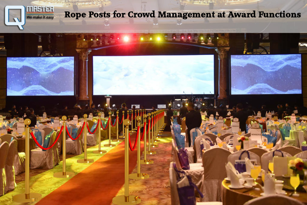 Rope Posts for Crowd Management at Award Functions